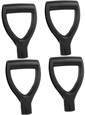 CAXUSD 4stücke Teiliges D-Griff Ersatzgriff Aus Stahl Für Schneeschaufel Und Grabewerkzeuge Ergonomisch rutschfest Langlebig Komfortabel Schwarz Geeignet Für Schneeräumung Gartenarbeiten