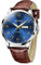 Taxau Mens Watches Brown Leather Strap Waterproof Mens Watch Big Face Analog Quartz Dress Watch with Day Date Classic Fashion Wrist Watch for Men Blue Face