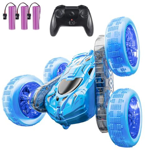 Voiture Telecommandé Enfant Cadeau Garcon 3 4 5 6 7 8 9 10+ Voiture RC Jouet Enfant Ans Idée Cadeau Anniversaire 6+ Ans Garçon Fille (Bleu)