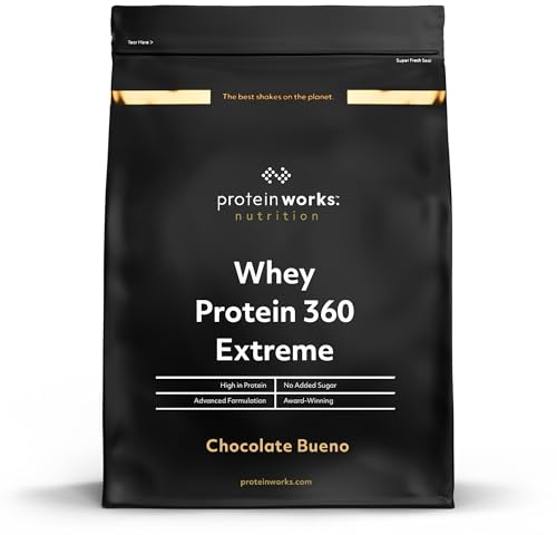 Protein Works - Whey Protein 360 Extreme, Premium Whey Protein Powder Blend, High Protein & No Added Sugar, 40 Servings, Chocolate Bueno, 1.2kg