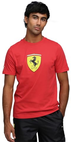 Puma Ferrari Sportswear Herren-T-Shirt, Farbiges Schild, 1 Stück
