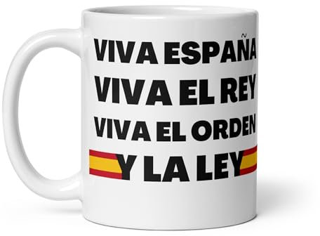 Creatello Taza Viva España Taza Patriótica Viva el Rey – Guardia Civil, Ejército y Policía