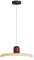 ZTTECH Lampe Suspendue LED 40cm Moderne 36W avec Température de Couleur Réglable Lampe de Plafond 3000K/4500K/6000K Métal et Acrylique pour Salle à Manger Cuisine Salon (Rouge + Beige)