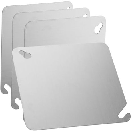 iplusmile 4pcs Electric Box Cover Metal Square Blank Outlet Cover Plate for Junction Box Ceiling Decorative Electrical Plate