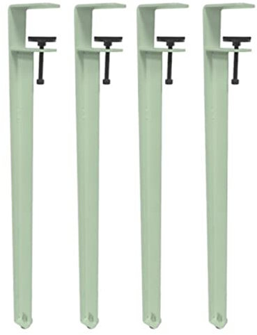 GXXINGIN Adjustable Metal Table Legs for DIY Furniture Set of 4 Iron Furniture Legs 40cm Green Includes Protection Pad & Allen Key FShape Clamp Table Legs