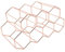 Vynetra Modern Metal Honeycomb Wine Rack Wine Bottle Storage Tabletop Wine Rack Hexagon 7 Bottle Wine Holder Display