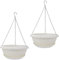 KONTONTY 2 Piezas Maceta Colgante de Plástica con Plato y Cadena para Decoración de Plantas Verdes para Jardín y