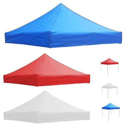 Pavillon Dach, UV- und Wasserbeständig Zeltüberdachung, Im Freien Partyzelt Pavillon-Ersatzdach, Überdachungsabdeckung Ersatzbezug Baldachin für Garten und Camping (Blau, 2 x 2 m)