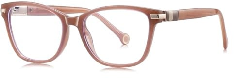 moomoobird Fashion Square Brillengestell Damen TR90 Metall Modisch Große Brillenrahmen für Frauen (pink with clear)