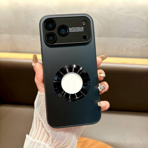 SFDSUH For iPhone 13 Pro Titanium Metallic Luxury Matte Case Glass Lens Camera Cover(For iPhone 13 Pro/Graphite Black)