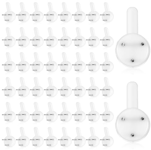 50 PCS Plastic Hardwall Hangers, Non-Mark Frame Hanging Hooks Traceless Wall Hooks for Picture Frames, Concrete Wall Nails, Invisible Photo Hanging