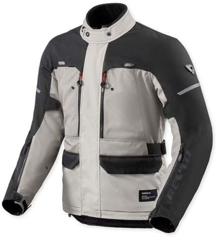 REV'IT! Revit Outback 5 H2O wasserdichte Motorrad Textiljacke, silber/schwarz, XL