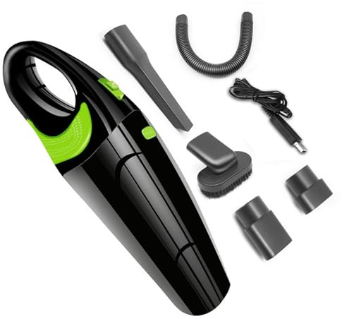 VNVFJKLO Aspirateur Portable, Mini aspirateur Portable Rechargeable, de Voiture Haute Puissance avec Aspiration puissante, for la Maison et(All Black Fruit Green)