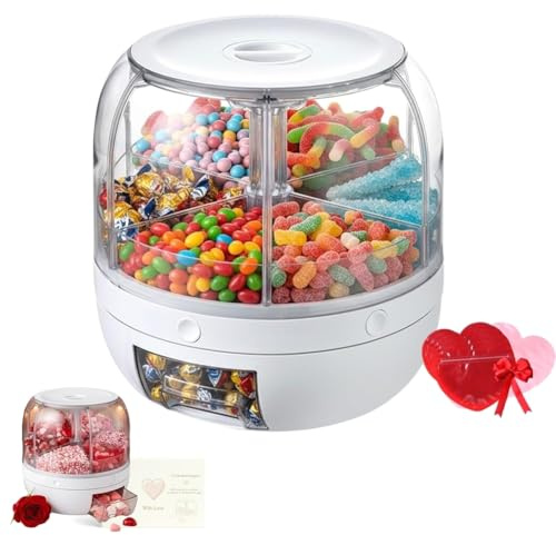 Akfldms Automatic Snack JellyBean Holder Grain Dispenser with Lid for Kids Classroom Party Home Home A