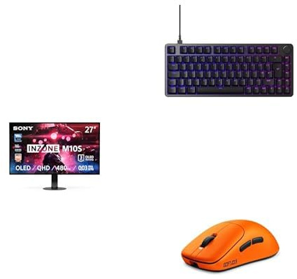 Sony INZONE M10S 27“ OLED QHD PC Gaming Monitor + INZONE Keyboard (UK) & Fnatic Gaming-Mouse