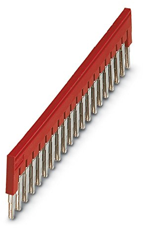 PHOENIX CONTACT FBS 20-6 Steckbrücke, 6.2mm Rastermaß, 122.3mm Breite, 20 Polzahl, Rot, 10 Stück