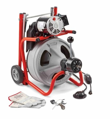 RIDGID 12128 T-240 3-Piece Tool Set for K-400 Drain Cleaning Drum Machine with Bulb Auger, Spade Cutter, and Pin Key