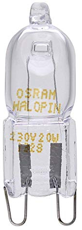 Osram,Osram 20W = 25W 230v / 240v G9 66720 Halopin alogena di vetro libera della capsula G9 Lampada (pack x 20) [Classe energetica D]