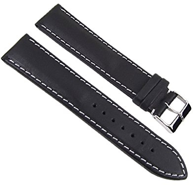 Barington Ersatzband Uhrenarmband Leder Rind-Rustica schwarz 22mm XL 803072210