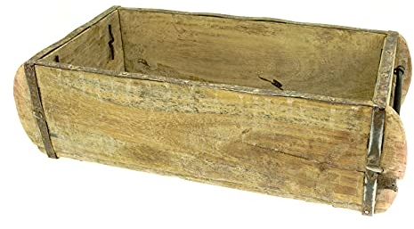 Formano dekorative Lade Ziegelform antik 15x32cm aus Holz naturbraun