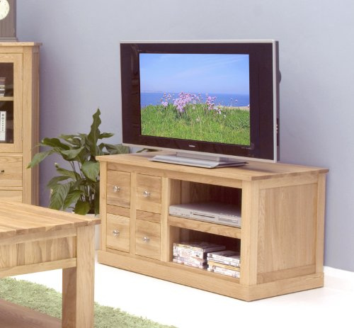 Mobel Oak Four Drawer Television Cabinet