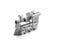 Brillibrum Design Spardose Zug versilbert mit Wunschgravur Eisenbahn-Sparbüchse Kinder Sparschwein Lokomotive Personalisiert (Gravur bis 25 Zeichen)