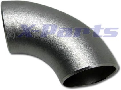 90° Grad EDELSTAHL Bogen 42mm KURZ Rohr V2A Schweißbogen Downpipe Hosenrohr