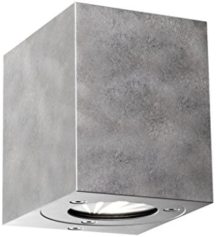 design for the people by Nordlux LED Wandleuchte CANTO KUBI Außenleuchte, 2x5W COB LED, 3000K, 700lm, IP44, verzinkt EEK: A+