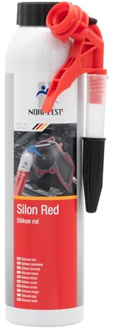 Normfest Silon Red – Hochtemperatur-Silikondichtung in Rot für Abdicht-, Klebe- und Isolierarbeiten auf Metall, Glas, Keramik, Kunststoff und lackierten Flächen, 200ml