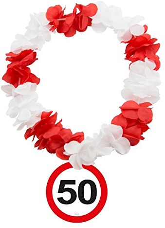 Folat 63524 Hawaiikette, rot/weiß