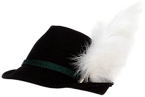 Trachtenhut mit Adlerflaum (Imitat) Schwarz 55