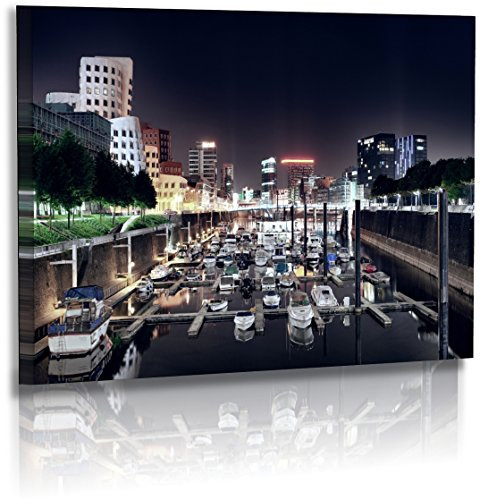 Premium Poster Foto XXL - Architektur - Bilder - Düsseldorf Skyline - Medienhafen - Poster : 45 cm x 30 cm