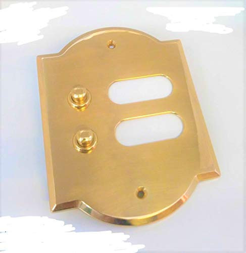 Bouton sonnette interphone avec laiton massif Italy 2 noms