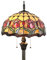 Tokira Tiffany Stil Hohe 64 Zoll Stehlampe Vintage E27, Schöne Blumen Hirten Glasmalerei Bodenleuchte Leselampe(Enthält keine Glühbirne)