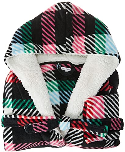 Vera Bradley Damen Cozy Life Bademantel mit Kapuze (erweiterte Größenauswahl) Robe, Ribbons Plaid, XXL XXX-Large