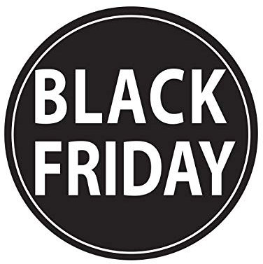 Adhesivo para ventana de tienda black friday ventas descuentos promoción adhesivo viernes negro Adesivo4You.com (negro (Medium 55 x 55 cm.))
