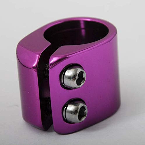 Ammaco Alloy BMX Old School Retro Neck Style 28.6mm Seatpost Clamp Collar Purple Two Bolt
