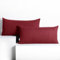 DecoKing 2 Kissenbezüge 40x80 cm Jersey 100% gekämmte Baumwolle Reißverschluss Bordeaux Amber