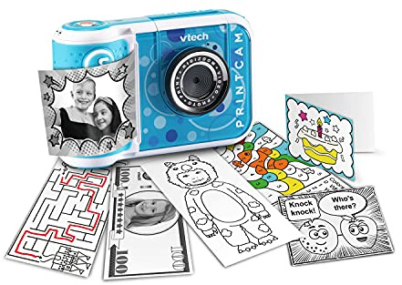 KidiZoom PrintCam, High-Definition Digital Camera for Photos and Videos, Instant Prints, Flip-Out Selfie Camera, Kids Age 4 and up, Blue