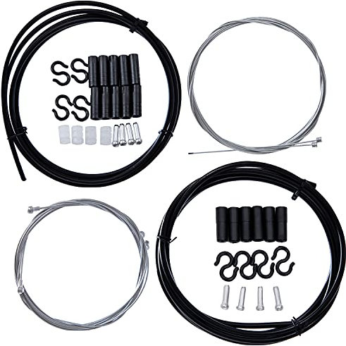 YBEKI Bike Brake Cable Housing Set - Bicycle Brake Cable for Mountain Bike Road Bike MTB (black)