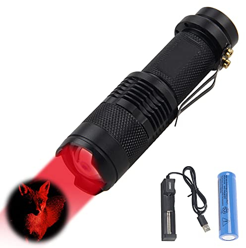 XAEIOW Rotlicht Taschenlampe, Mini Rot Taschenlampen, Single 1 Modus Rotlichtlampe für Stargazing Nachtsicht Astronomie Camping