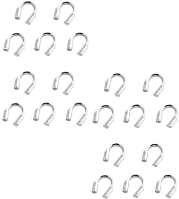 Milisten 100pcs Wire Guardian Wire Cable Protector U Shape Wire Guard Loops Jewelry Making Accessories for Earrings Bracelet Necklace 5mm Silver