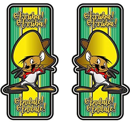 cut-it folientechnik & design 2X Speedy Aufkleber 10x5cm Kult Sticker Auto Gonzalez Mexico Maus V8 Auto Oldschool Oldtimer Tankaufkleber Motorrad Vintage