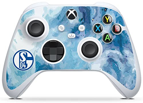 DeinDesign Skin kompatibel mit Microsoft Xbox Series S Controller Folie Sticker Logo Bundesliga FC Schalke 04