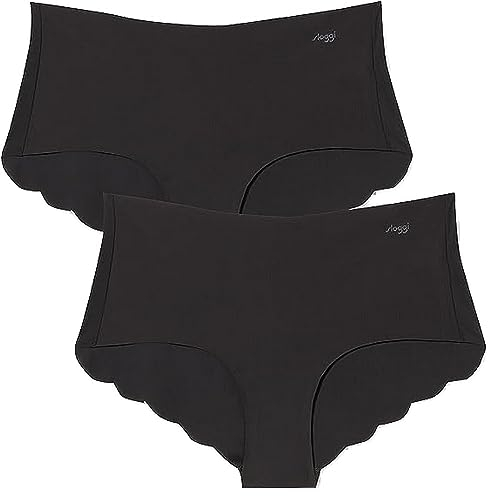 sloggi Damen Zero Microfibre 2.0 H 2P Short, Black, L