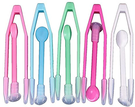 5 Pack Colorful Contact Lens Remover and Inserter Tool Set, Portable Contact Tweezers with Soft Tip,Contact Applicator for Soft Hard Contact Lense