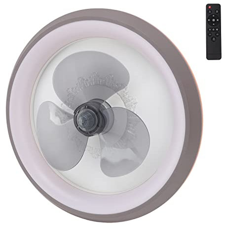Topiky Enclosed Ceiling Fan Indoor with Lights Stepless Dimming 3-Level Wind Speed Ceiling Light with Fan for Farmhouse,Bedroom