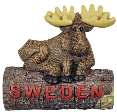 Kühlschrankmagnet, Motiv: Schweden, kreativer Elch, Reise-Souvenir, 3D-Kühlschrankdekoration, magnetischer Aufkleber, Bastelsammlung