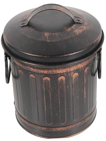 Uonlytech Cubeta De Hogar De Metal Mini Cubo Para Cenizas Cubo De Goteo Quemar Barriles Pozo De Fuego Del Incinerador Cubo De Metal Maceta Planchar Tanque De Almacenamiento De Aceite Parilla