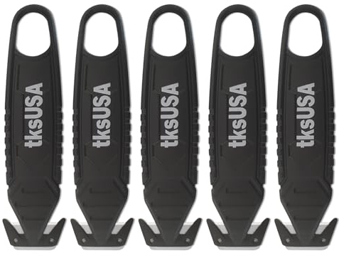Safety Box Cutter. tksUSA here, your Cutter Stainless, Steel Package Opener. Pack Safety Knife Package Box Opener with Ergonomic Film Cutting Blade for Box, Carton, Shrink Wrap, Plastic Straps